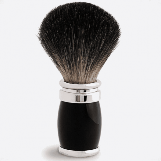 Joris Shaving Brush Pure Black Lacquer and Palladium - 3 colours