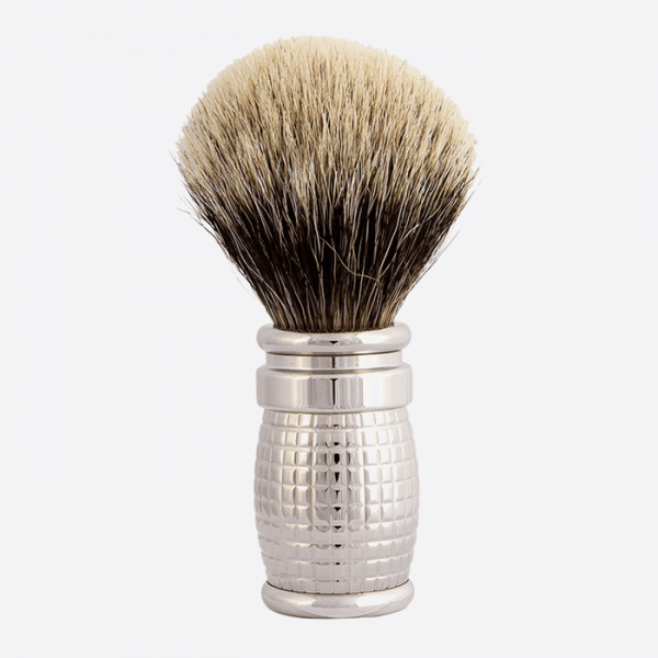 Diamond Shaving Brush with Palladium Finish