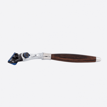 Macassar Ebony and Palladium Razor - Plisson 1808