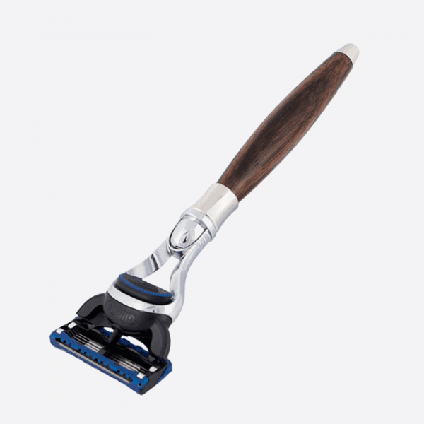 Macassar Ebony and Palladium Razor - Plisson 1808