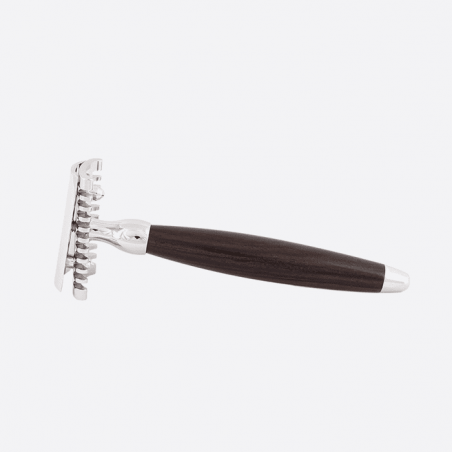 Macassar Ebony and Palladium Razor - Plisson 1808