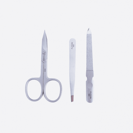 Stainless steel manicure set 3 pieces - Plisson 1808