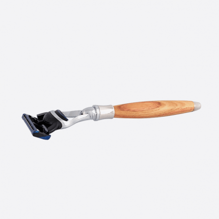 Maquinilla de afeitar manual de palosanto y paladio - Plisson 1808