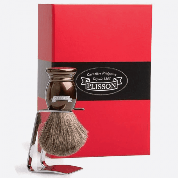 Essential Shaving brush on its stand...