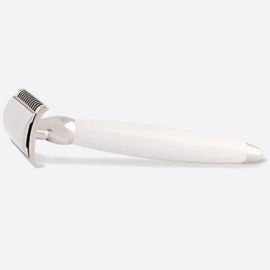 White lacquer and Palladium safety razor - Plisson 1808