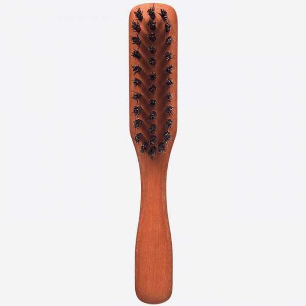 BEARD BRUSH WITH PLEATED HANDLE