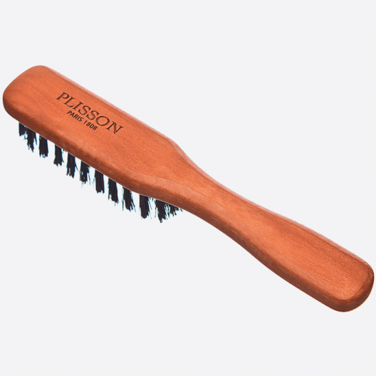 BEARD BRUSH WITH PLEATED HANDLE