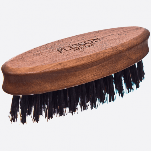 Cepillo de barba de madera de nogal y cerdas de jabalí