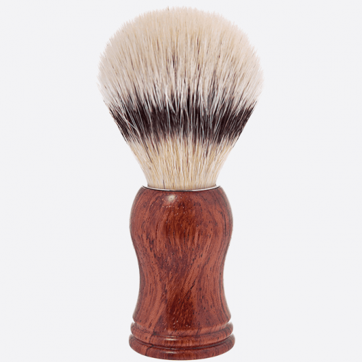 Bubingawood handle & white fiber shaving brush