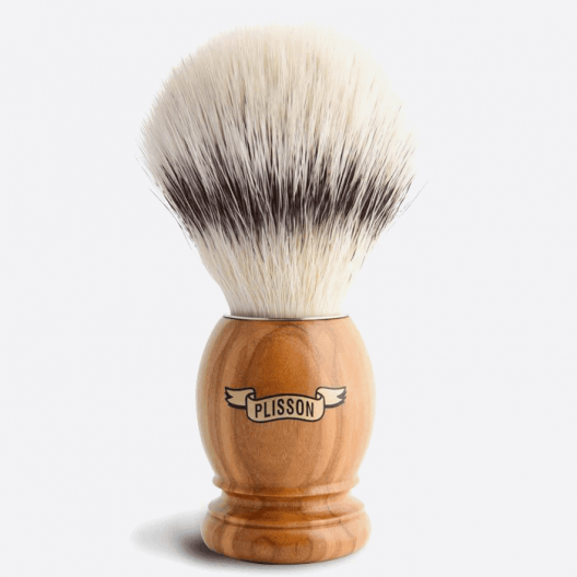 MÜHLE - Brocha de afeitar clásica de fibra sintética, color marfil, talla  XL, color plateado, cepillo de afeitado sintético de lujo para hombres