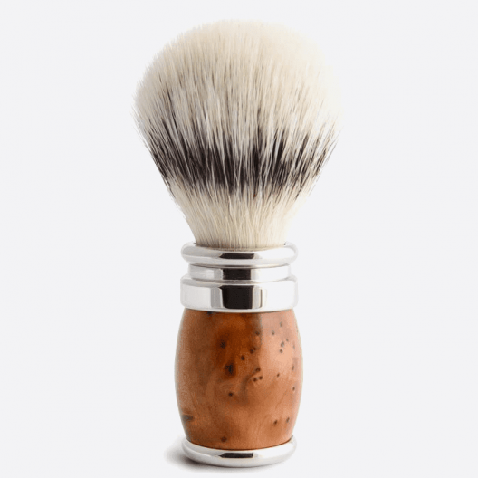 Shaving brush Thuya burl and "High White Mountain" fibre