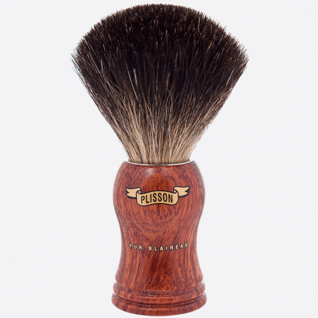 Shaving Brush Bubinga Wood Pure Black - Plisson 1808
