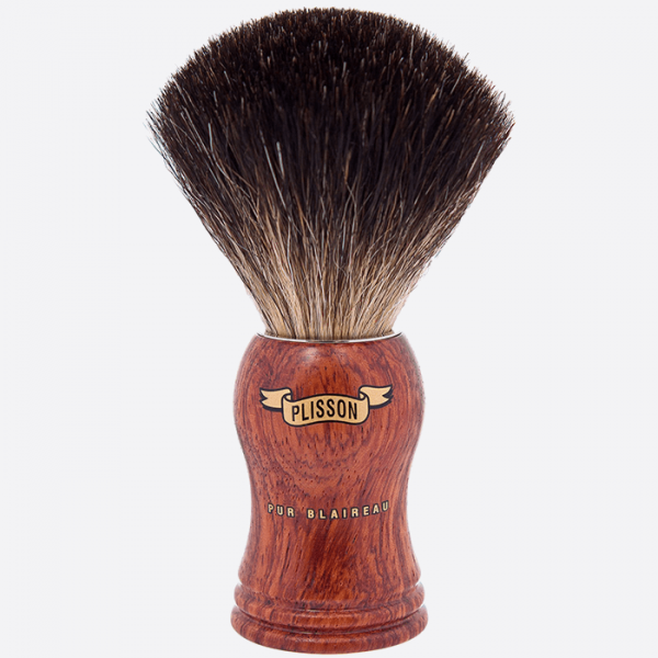 Shaving Brush Bubinga Wood Pure Black - Plisson 1808