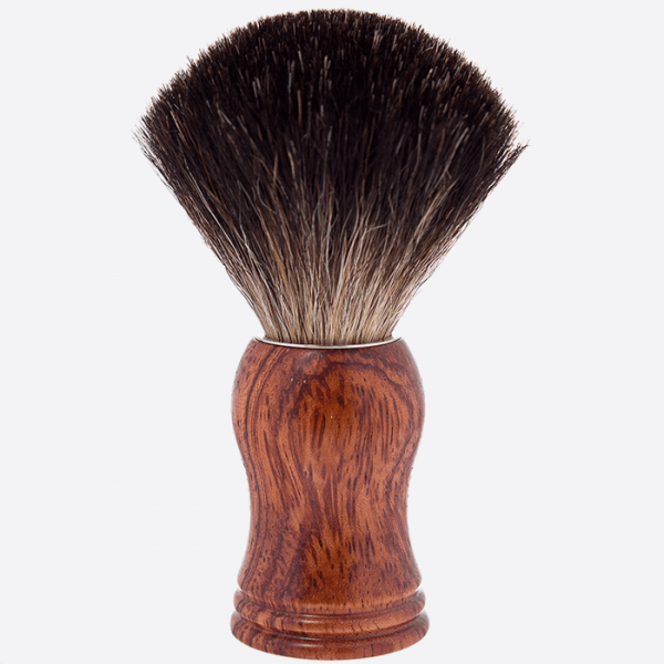 Brocha de afeitar de madera de bubinga negra pura - Plisson 1808
