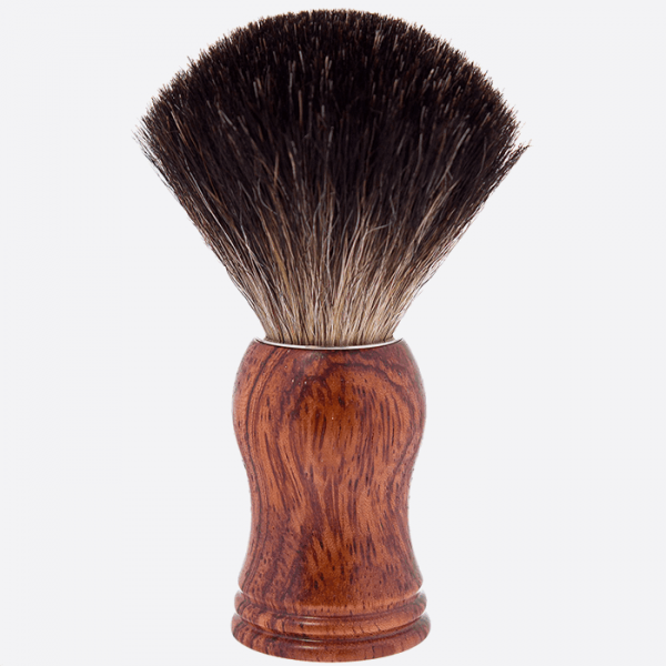 Shaving Brush Bubinga Wood Pure Black - Plisson 1808
