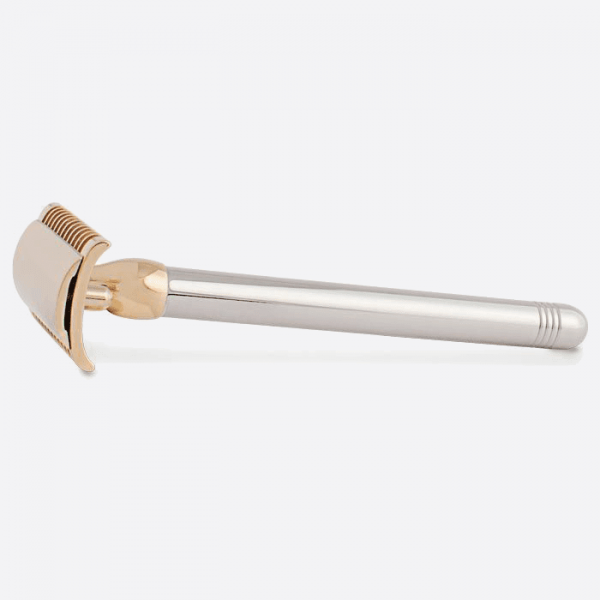 Solid Brass safety razor - Gold & Palladium finish