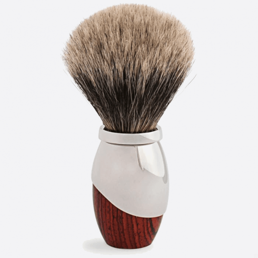 Shaving brush in rosewood and brass - Plisson 1808