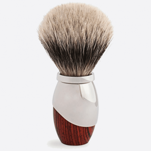 Shaving brush in rosewood and brass - Plisson 1808