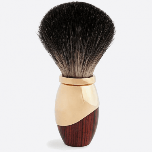 Shaving brush in rosewood and brass Gold - Plisson 1808