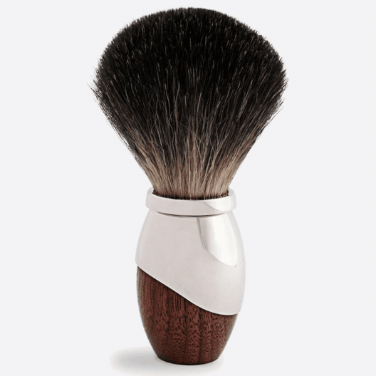 Odyssey Shaving Brush Canadian Walnut Palladium - Plisson 1808