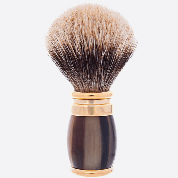 Natural horn beard brush - Plisson 1808