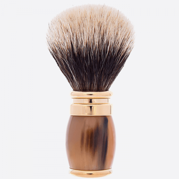 Natural horn beard brush - Plisson 1808