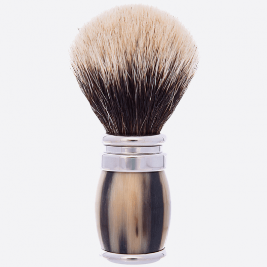 Genuine horn beard brush - Plisson 1808