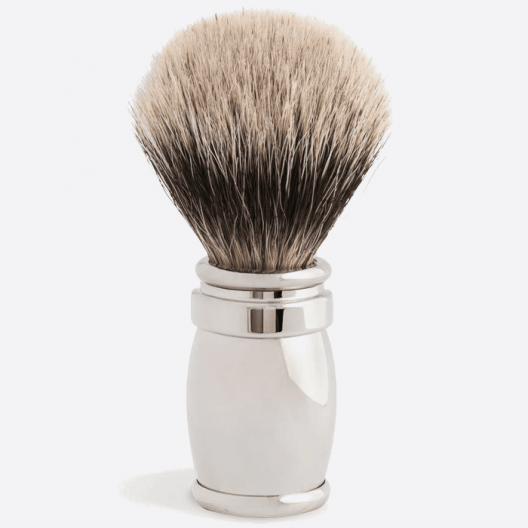 Brocha de afeitar de latón con acabado paladio - Plisson 1808