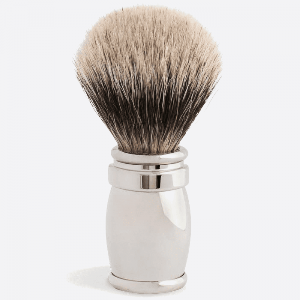 Palladium finish brass shaving brush - Plisson 1808