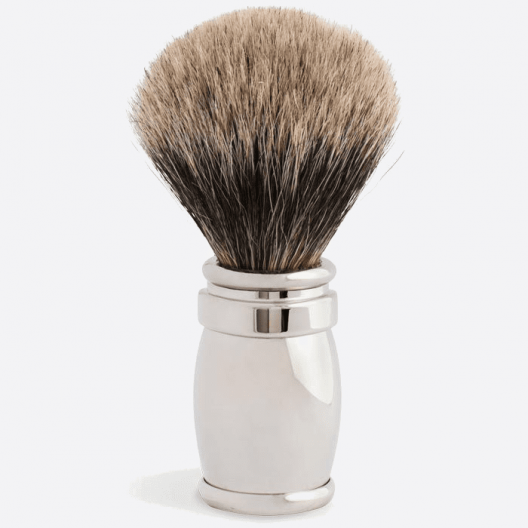 Palladium finish brass shaving brush - Plisson 1808