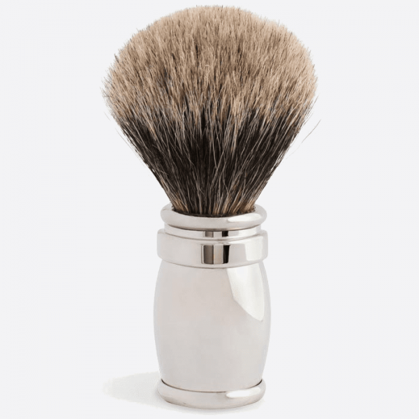 Palladium finish brass shaving brush - Plisson 1808