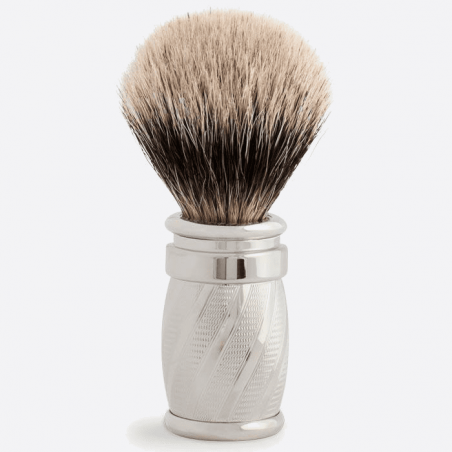 Brocha de afeitar de latón con acabado de paladio - Plisson 1808