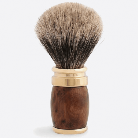 Shaving brush in cedar burl and laition - Plisson 1808