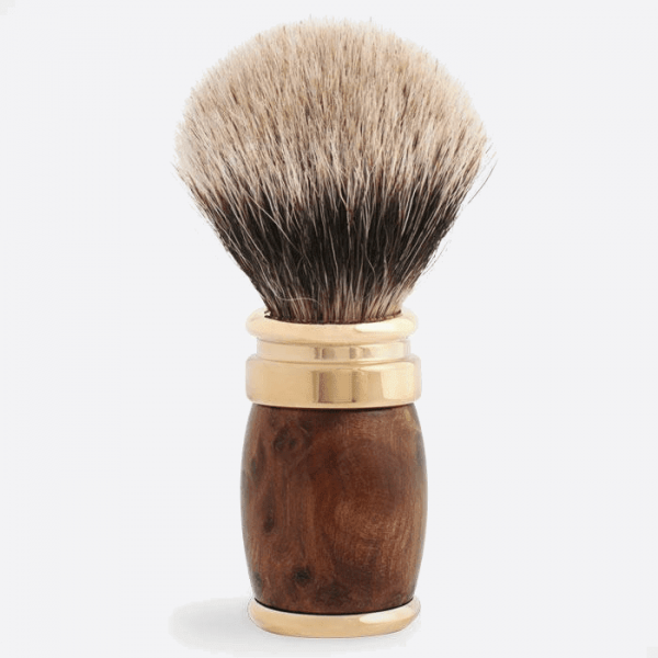 Shaving brush in cedar burl and laition - Plisson 1808
