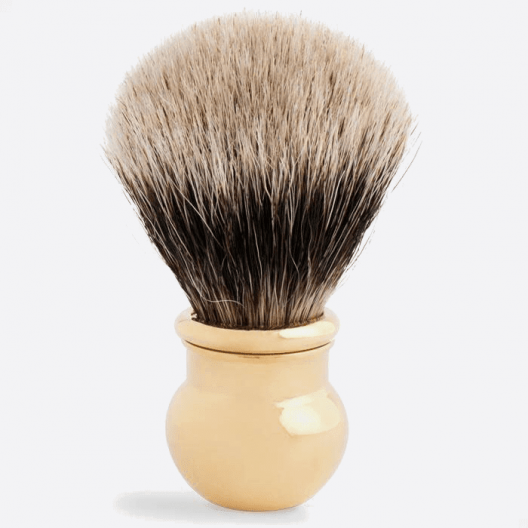 Plisson solid brass ball shaving brush - Plisson 1808