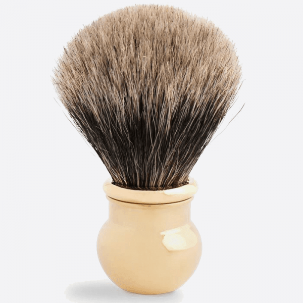 Plisson solid brass ball shaving brush - Plisson 1808