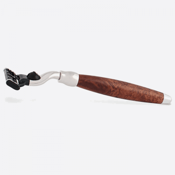 Mach3 Classic Razor in Heather Wood and Chrome Finish - Plisson 1808