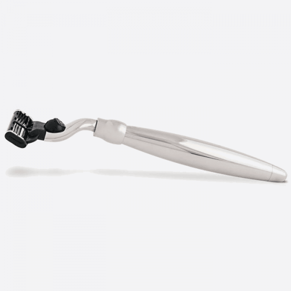 Solid brass mach3 razor - Palladium finish