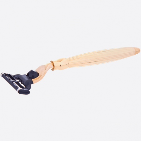 Solid Brass Razor with Gold Finish – Plisson 1808