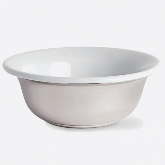 Shaving bowl palladium & porcelain