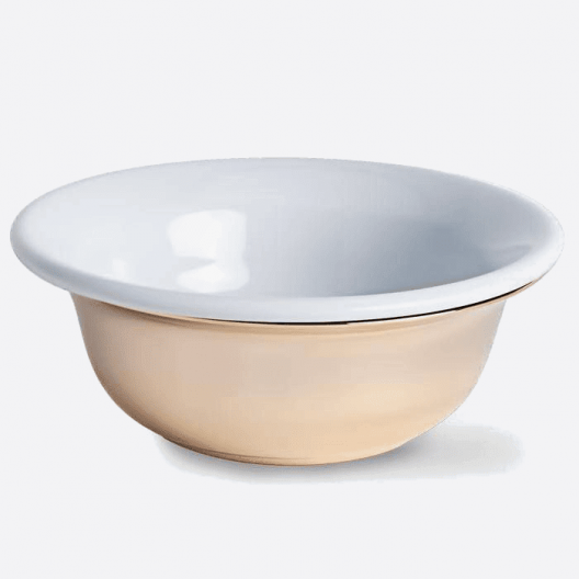 Shaving bowl gold & porcelain