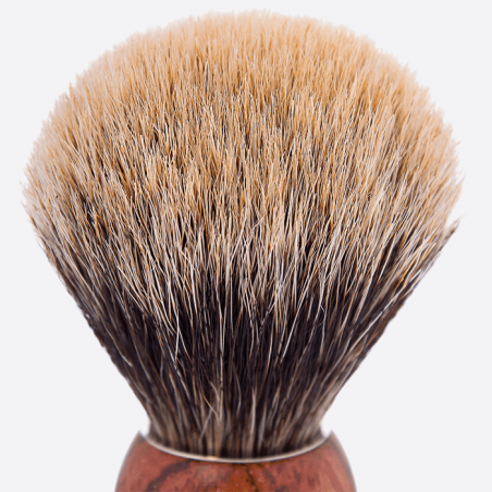 Shaving Brush Pure Grey Bubinga Wood - Plisson 1808