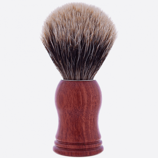 Brocha de afeitar de madera de bubinga gris pura - Plisson 1808