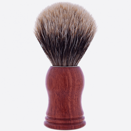 Shaving Brush Pure Grey Bubinga Wood - Plisson 1808