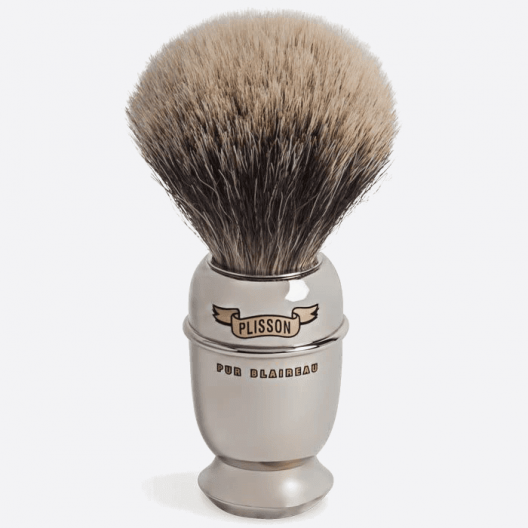 Brass Antique nickeled & white badger