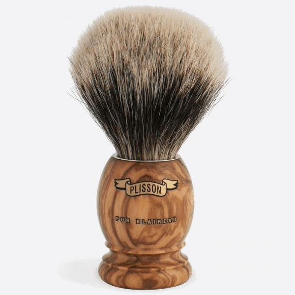 Pure White Olive Shaving Brush - Plisson 1808