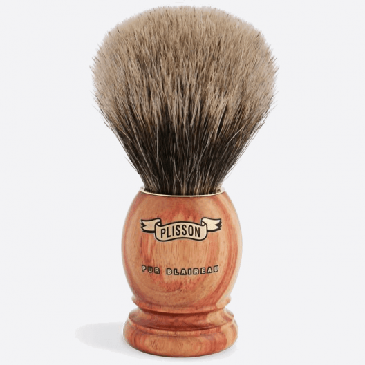 Brocha de afeitar de color gris puro europeo - Plisson 1808