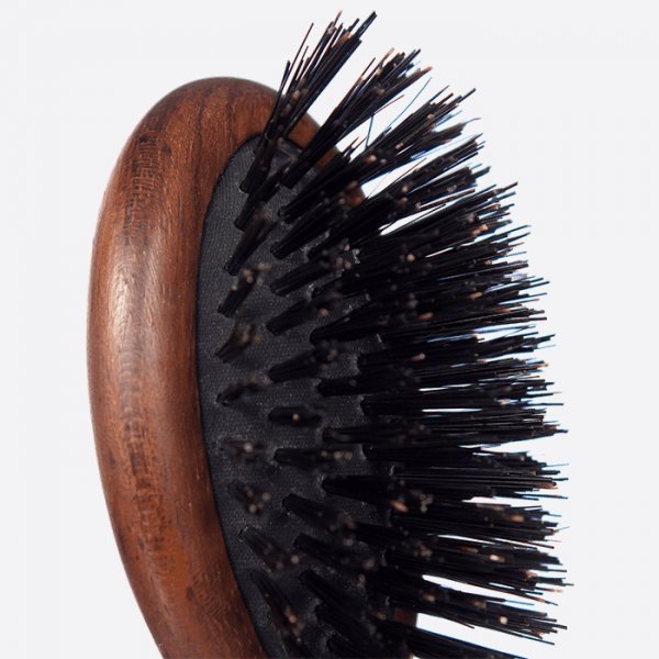 Brosse en bois d'acajou en rouleau avec poils de sanglier renforcés, diam.  45 mm