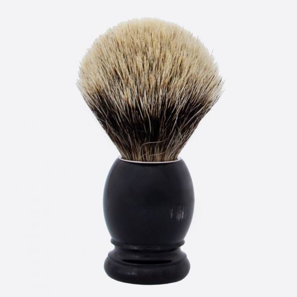 Original Black Horn & European grey shaving brush