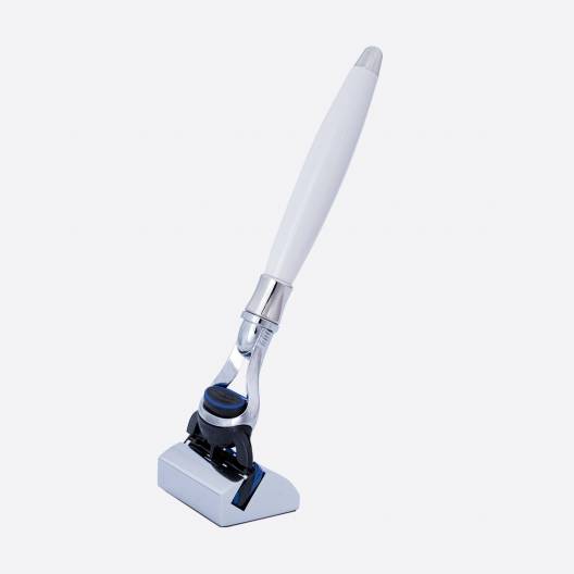 Set Rasoir Fusion Laqué Blanc et socle